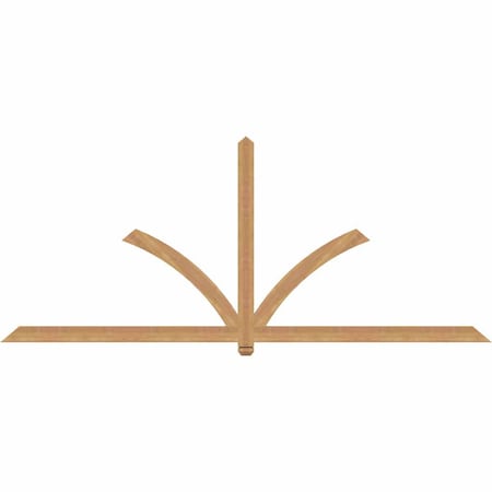 Ekena Millwork Redmond Timber Gable Bracket, Western Red Cedar, 108"W x 45"H x 1 1/2"D x 3 1/2"F, 10/12 Pitch GBW108X45X0204RED00SWR